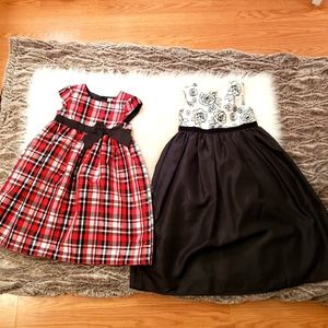 Two girls 5T holiday dresses